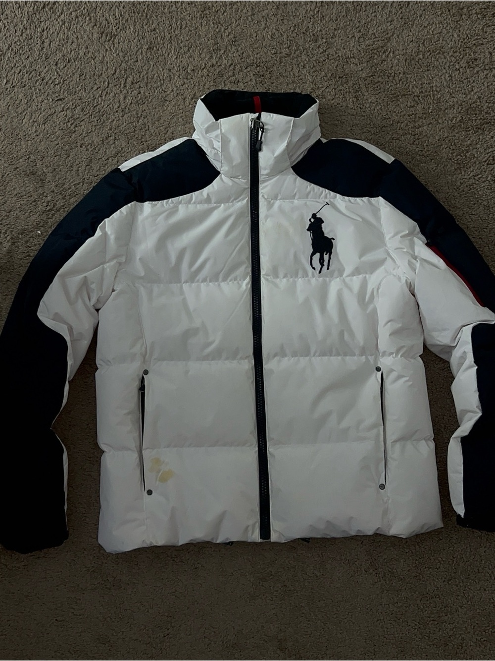 Polo by Ralph Lauren White and Navy Men’s Puffer Jacket
